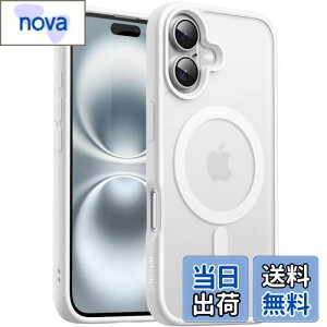 yzJETech iPhone 16 6.1C`p }Olbg P[X MagSafeɑΉ ̃}bgw ^ ϏՌ Jo[ (zCg)