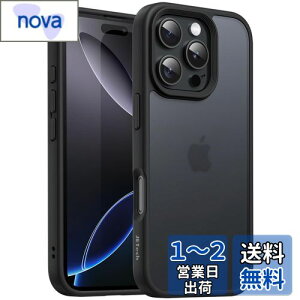 yzJETech iPhone 16 Pro 6.3C`p }bgP[X ϏՌ~^[O[h̗ی ̔w X}zJo[ wh~ (ubN)