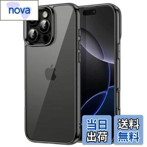 【送料無料】JETech iPhone 16 Pro 6.3インチ用 ケース 黄ばみなし 衝撃吸収 バンパーカバー 傷つけ防止 クリアバック (ブラック)