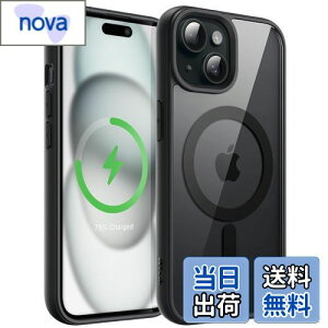 yzJETech iPhone 15 6.1C`p }Olbg P[X MagSafeɑΉ Ռz op[Jo[ \bhJ[}bgTPUt[ h~ NAobN (ubN)