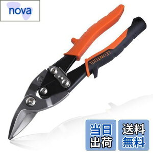 LEONTOOL 金切鋏 金切ハサミ 金切ばさみ 万能はさみ 万能金切ハサミ 万能金切鋏 板金ハサミ 板金はさみ ギザ刃 鉄切りバサミ 金切りはさみ 倍力型 金属ハサミ かなきりばさみ 強力 金属 切れる