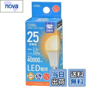 yzI[(OHM) I[d@ LEDd `i25`/250 lm/2.3W/dF/E17/Lz210°/Ή/fMގ{HΉj LDA2L-G-E17 AG6