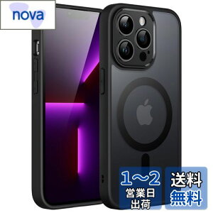 yzJEDirect iPhone13ProMax (13 Pro Max 6.7C`p) }Olbg P[X MagSafeɑΉ ̃}bgw JY Sی ^ ϏՌ Jo[ (ubN)