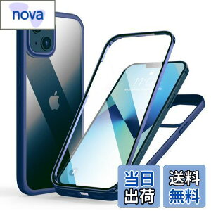 yzMQman iPhone13 P[X OʃKX+wʃKX 360°Sʕی 100ʃ^b`x ϏՌ KX tg+obNv[g y CX[dΉ O  Jo[ (iphone13p, 