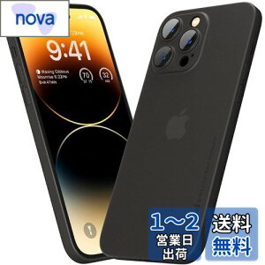 yzu0.3mmɔviPhone 14 ProΉP[X memumi}bg IWi݌v wh~ th~ 6.1C` lCP[X?Jo[(Trans-Black)