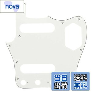 【送料無料】Musiclily Pro 10穴 ジャガースタイルピックガード 日本製 Fender Japan Jaguarエレキギター用、パーチメント3P