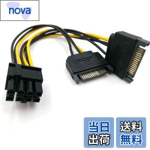 �y���������z15�s��SATA�I�X-�f���A��8�s���i6 + 2�s���jPCI-Express���X�r�f�I�J�[�h�d���A�_�v�^�[�P�[�u��15cm �c (8 pin / 2x15 pin 1pack)