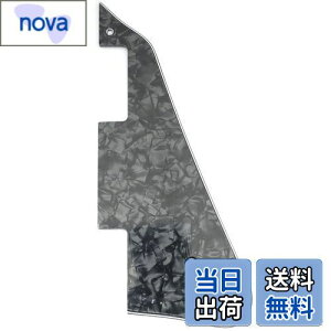 【送料無料】Musiclily Pro レスポールピックガード ギブソンUSA LP モダンエレキギター用、4Pブラックパール