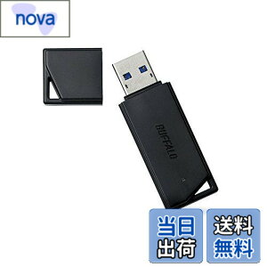 �y���������z�o�b�t�@���[ BUFFALO USB3.1(Gen1)�Ή� USB�������[ �o�����[���f�� 128GB �u���b�N RUF3-K128GB-BK