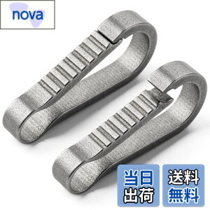 【送料無料】TIMULTI チタン カラビナ 小型 鍵 車 キーホルダー クイックリリース キーフック バックパック ベルトループ おしゃれ 紛失防止 取付簡単 頑丈(グレー/Sサイズ 2個)