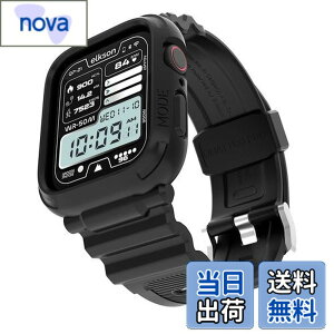 �y���������z[elkson] �A�b�v���E�H�b�` �o���h Apple Watch 45mm 44mm �o���p�[�P�[�X�t�� ���ȃ����Y�o���h Apple Watch SE2 iWatch Series 9 8 7 6 5 4�p, Quattro Pro Series �X�|�[�c�~���^���[�ی�P�[�X �v��