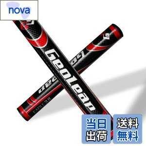 【送料無料】Geoleap パターグリップ-ソフトポリウレタン素材 ラウンド型 軽量ゴルフグリップ 4色 2サイズオプション (黒赤, スタンダードサイズ(2.0))