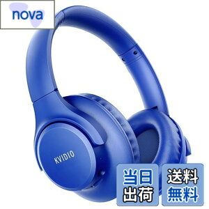 �y���������z���C�����X �w�b�h�z�� KVIDIO Bluetooth 5.0 55���ԍĐ� �w�b�h�z�� 40mm HD �h���C�o�[���j�b�g �I�[�o�[�C���[�w�b�h�z�� �}�C�N���� �w�b�h�z�� �L�� ���� ���p �Չ� ���^ �n���Y