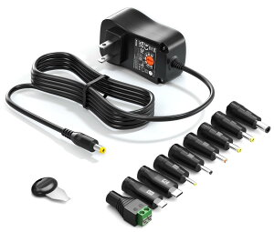 yzOuttag 36W 3A A_v^[ 3V 4.5V 5V 6V 7.5V 9V 12V }`d AC A_v^[ 3~12VXs[J[ USB/USBC^ubg LEDXgbv [^ DVDv[ d A_v^[ ėp 36W ^CvC [d