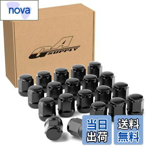 【送料無料】GAsupply 『ホンダ』純正タイプ 車用ホイールナット M12 x P1.5 球面座 19HEX 長さ25mm スチール製 ショート ラグナット 20個セット ブラック