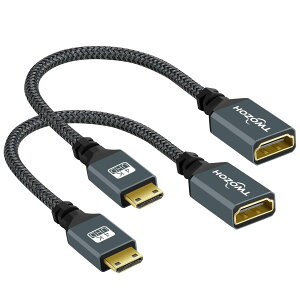 yzTwozoh Mini HDMI-HDMIA_v^[ 2pbN Mini HDMIIX-HDMIX ґgP[u 3D 4K 1080p rfIJ OtBbNXJ[h m[gp\R ^ubg HDTVvWFN^[