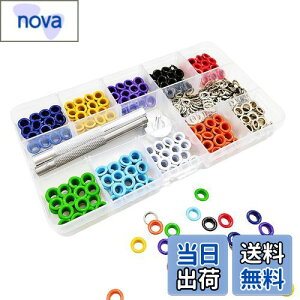 【送料無料】LIANHATA 両面ハトメキット 10種色400組 レザークラフト 5mm 底鋲 打ち具セット 穴あけ 打ち具 DIY 手作り パーツ 収納ケース付き ベルト バッグ 靴 飾り用