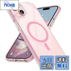 【送料無料】MILPROX iPhone 15 Plus 用 ケース Magsafe対応 マグネット搭載 米軍MIL規格 超耐衝撃 防滑ストライプ クリア 黄変防止 ワイヤレス充電対応 マグセーフ対応 透明 保護カバー スマホケース