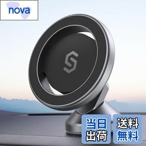 【令和超?磁力】スマホホルダー 車 MagSafe対応 SYNCWIRE マグネット 車載スマホホルダー 【超強力3M両面テープ】 MagSafe車載 車載マグネットホルダー 落下防止 360度回転 自由調節 マグネット吸着