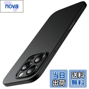 【送料無料】JETech 薄型 iPhone 16 Pro 6.3 インチ用 ケース カメラレンズ全面保護 軽量 マット仕上げ PPハードミニマリストカバー (ブラック)