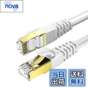 3m KASIMO CAT8 LAN�P�[�u�� �J�e�S���[8 CAT8���� �L���P�[�u�� 40Gbps 2000MHz 26AWG ������ �C�[�T�l�b�g�P�[�u�� �����P�[�u�� SFTP RJ45 ADSL��� ����� �L��lan���[�Ԃ� wi-fi�P�[�u�� �p�\�R�� ���f�� ��