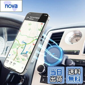 Profezzion マグセーフ 磁気 車載ホルダー CD スロット + エアコン吹出口式 車載 スマホホルダー 超?磁力 マホスタンド 車用 Mag対応 マグセーフ スマホホルダー マグネット マグセーフ スタンド