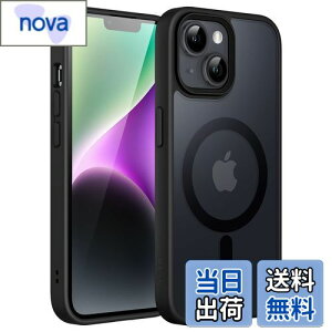 yzJETech iPhone 14 Plus 6.7C`p }Olbg P[X MagSafeɑΉ ̃}bgw ^ ϏՌ Jo[ (ubN)