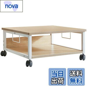 【送料無料】IBUYKE プリンター台 2段 オフィスワゴン 卓上収納 収納 デスク下 総耐荷重50kg キャスター付き 幅50cm 奥行50cm 高さ24cm ナチュラル JPTLJ008R