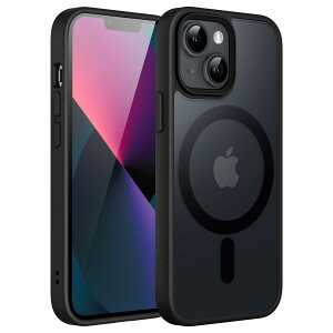 yzJETech iPhone 13 mini 5.4C`p }Olbg P[X MagSafeɑΉ ̃}bgw ^ ϏՌ Jo[ (ubN)