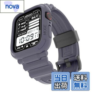 �y���������zelkson �A�b�v���E�H�b�` �o���h Apple Watch 45mm 44mm �o���p�[�P�[�X�t�� ���ȃ����Y�o���h Apple Watch SE iWatch Series 9 8 7 6 5 4�p, Quattro Pro Series �X�|�[�c�~���^���[�ی�P�[�X �v���e