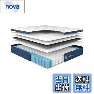 Avenco マットレス セミダブル 高反発マットレス 超厚24cm ポケットコイルマットレス 体圧分散 スマットレス 竹炭メモリーフォーム 消臭 ベッドマットレス 9ゾーン構造 セミダブル マットレス