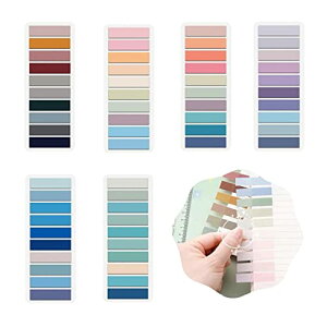 【送料無料】可愛い 付箋 透明 混色 細い ふせん フィルム 6本セット 見出し透明ふせん インデックス付箋 1200枚入り リングノートに取付可能 手帳用に
