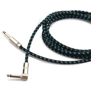 【送料無料】ギターシールド SL型 長さ1m/3m/5m ギターケーブル 6.35mm S-L型プラグ ギター ベース シールド ケーブル 6.5mm 高耐久ナイロン編み 断線しにくい エレキギター/マイク/キーボード/ドラ