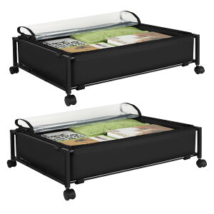 【送料無料】GOWTHHRT ベッド下収納ボックス 収納ケース 収納ボックス 防塵カバー付き キャスター付き ローラー付き ケース ボックス ベッド下物入れ ワゴン 取り付け簡単 大容量 布団袋 衣類