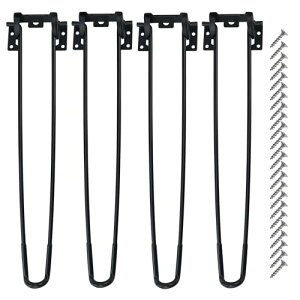 【送料無料】7Akiranoai 4本セット折りたたみ脚43CM 折りたたみ式テーブル脚 ネジが付き組み立て 折り畳み脚 座卓用