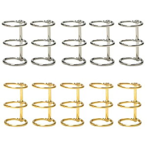 【送料無料】MAEXUS ルーズリーフ バインダーリング 10個入りバインダー 穴径20mmルーズリーフ バインダー 3穴バインダーで手帳や単語帳を作成しよう 製本用とじ具単語帳手帳アルバム