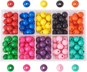 �y���������zPandaHall �E�b�h�r�[�Y �J���t�� �i�`������ �ی^ �r�[�Y �W���G���[�p �l�b�N���X DIY �p�[�c ���� �����F