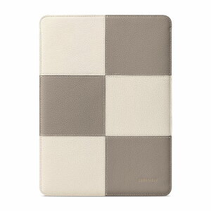 【送料無料】Comfyable Laptop Sleeve 13 Inch Precisely Compatible with MacBook Air M4 M3 2025 M2 M1 & MacBook Pro M2 M1 2022, Genuine Leather Protective Case Cover, Cream & Gray