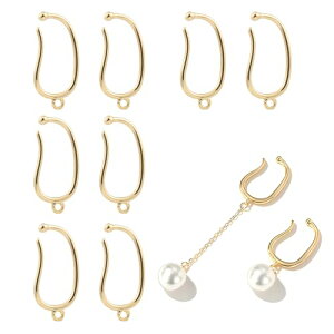 【送料無料】nalaina イヤーカフパーツ (8個入り) レディース イヤーカフ イヤーカフス 耳の穴のない 14KG コーティング アレルギー対応 DIY材料 手作り素材 手芸用品 耳飾り ゴールド