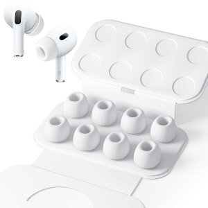 �y���������zDEVENTORZ AirPods Pro ��1&��2���� �Ή� �����p �C���[�s�[�X 8�� �z���C�g �V���R�� �C���z���L���b�v �Չ��� �t�B�b�g�� �E���h�~ �G�N�X�g���X���[���T�C�Y airpods pro �C���[�`�b�v a