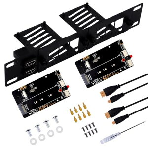 yzGeeekPi 10C` 1U bN}Eg Raspberry Pi 5pAPCIe - M.2 NVMe SSDA_v^[2tAő2Pi5{[h[\ADeskPi RackMate T0/T1/T2/TTT[o[bNƌ݊