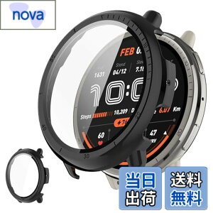 �y���������zUIUIKA For Amazfit Active 2 44mm ��p�J�o�[ Amazfit Active 2 44mm �ی�P�[�X �Z�b�g �����K���X�t�B����+���ϏՌ�PC�t���[�� �����E�Ռ��E�X�N���b�`�h�~ ���˒ጸ �w��h�~ �y�ʃX������