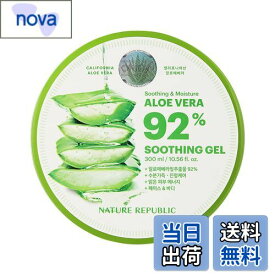 【送料無料】NATURE REPUBLIC (ネイチャーリパブリック) モイスチャライジング アロエ スーディング ジェル 92％ 色：グリーン、サイズ：1個
