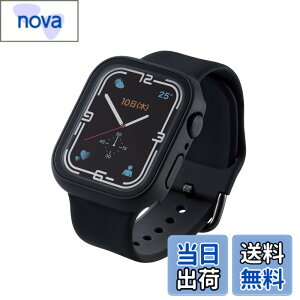 �y���������z�G���R�� Apple Watch series7 45mm �t���J�o�[�P�[�X �v���~�A���K���X �Z���~�b�N�R�[�g �F�F�u���b�N