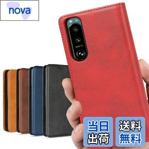 �y���������zXperia 5 III �蒠�^�P�[�X �\�j�[ SO-53B docomo SoftBank / SOG05 au �Ή� �G�N�X�؃��A5 �X�}�z�P�[�X �g�уJ�o�[ �F�F���g�� ���b�h�A�T�C�Y�FSONY Xperia 5 III