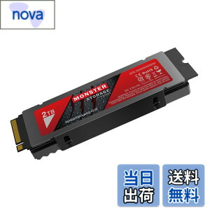 �y���������zMonster Storage NVMe SSD PCIe Gen 4x4 PS5�m�F�ς� M.2 Type 2280 ���� SSD 3D TLC �������K�i ���[�J�[5�N �T�C�Y�F2TB