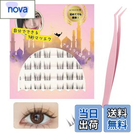 【送料無料】つけまつげ のり不要 【日本国内JIS基準検査済み】グルーなしつけまつげ グルー不要 つけまつ毛 3Dつけまつげ 接着剤不要 ブラック 1秒マツエク 部分つけまつげ 初心者 で簡単装着 立体感 可愛い 自然な束感 人気 耐久性が高い アイメー 色：02束感ドールeye