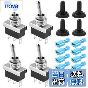 �y���������zXiatiaosann 4�� �g�O���X�C�b�` 12V 25A 3�s�� 3�|�W�V���� SPDT �I��/�I�t/�I�� �Z���t���b�N�X�C�b�` �����ԁADIY�d�C�v���W�F�N�g�A�h���L���b�v�t���{�[�g�A���C���[�R�l�N�^�[�p