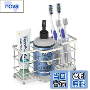 【送料無料】Linkidea 換気歯ブラシホルダー バスルーム用 ステンレススチール製歯ブラシスタンド 歯ブラシ、歯磨き粉、カミソリ、ハンドソープ、化粧台カウンタートップ 6スロットオーガ