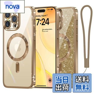 �y���������zMeifigno iPhone 16 Pro �P�[�X �L���L���y�[�p�[�t�� MagSafe�ɑΉ� ���΂݂Ȃ� �ϏՌ� ���͋��� ���C�A���X�[�d �X�g���b�v ���� ���� �N���A 6.3�C���` �f�U�[�g�`�^�j�E��